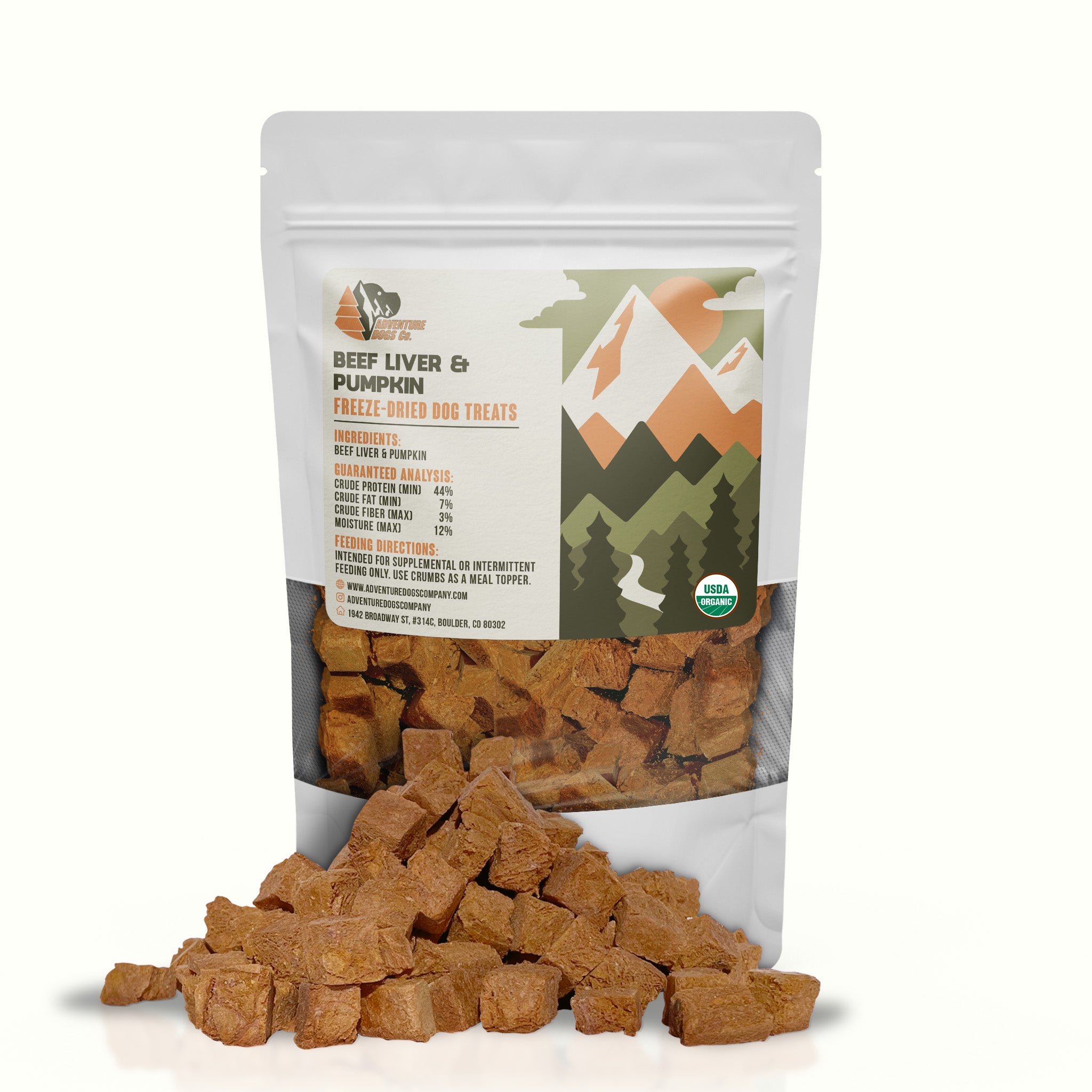 Beef Liver and Pumpkin Freeze-Dried Treats - Organic